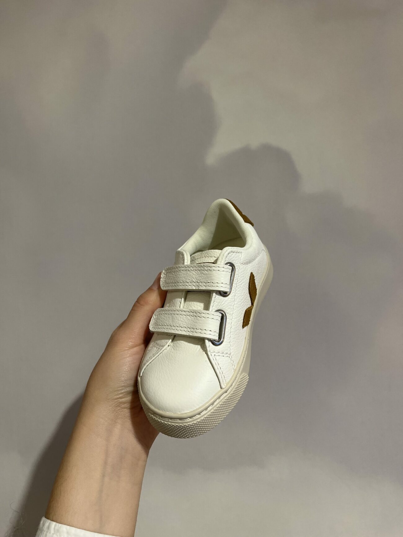 Basket Veja Esplar chromefree leather white camel – Image 2