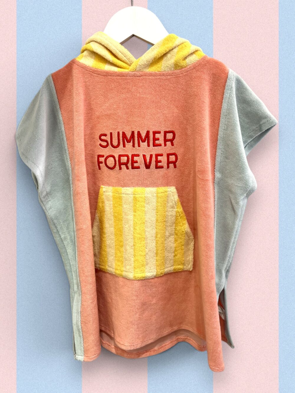 Poncho éponge Jaune & Rose