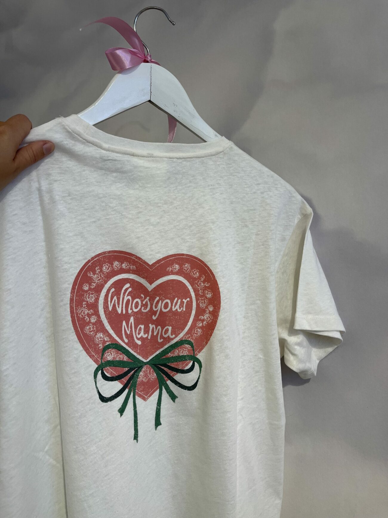 T-shirt lin et coton Who's your mama – Image 4