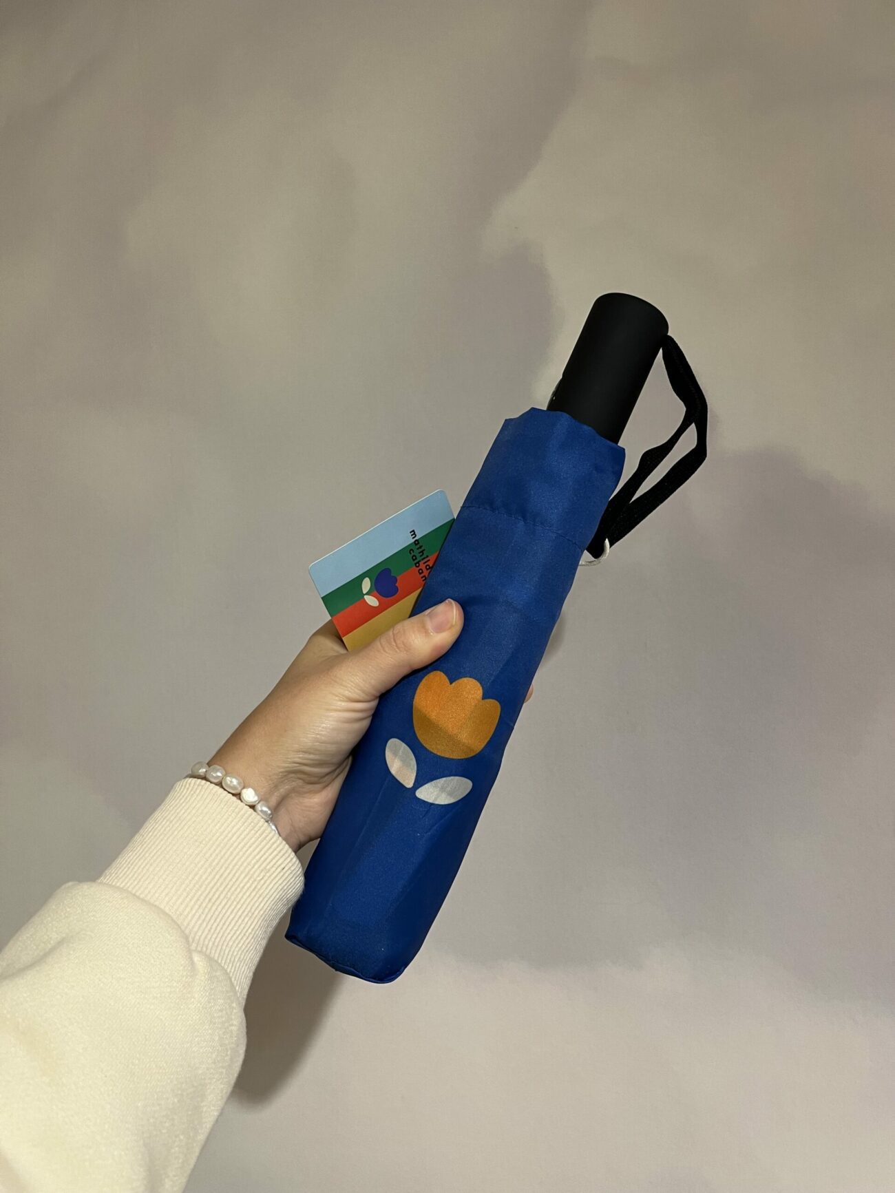 Parapluie pliable fleurs – Image 2