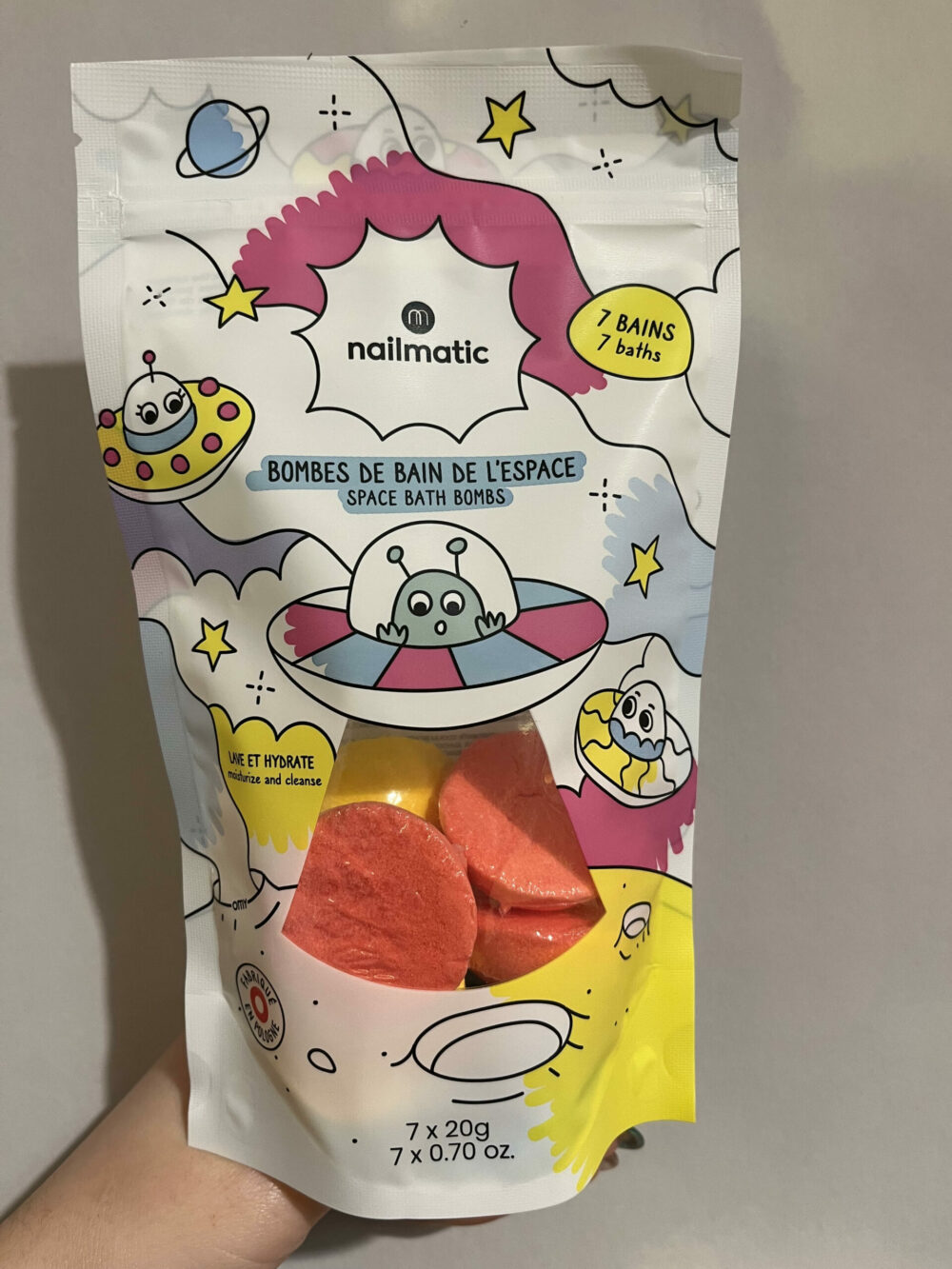 Bombes de bain de l'espace