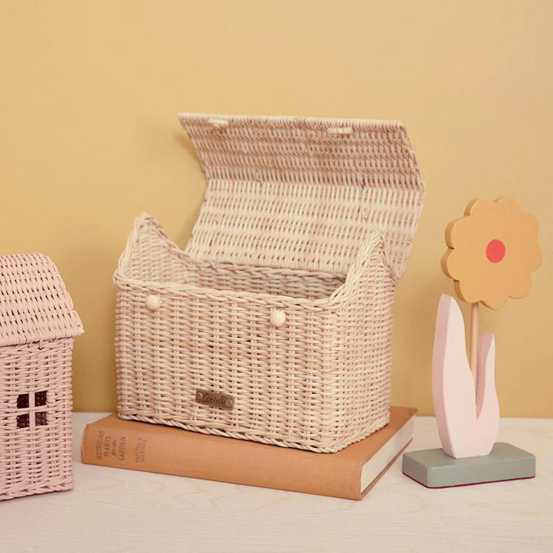 Panier petite maison en rotin – Image 4