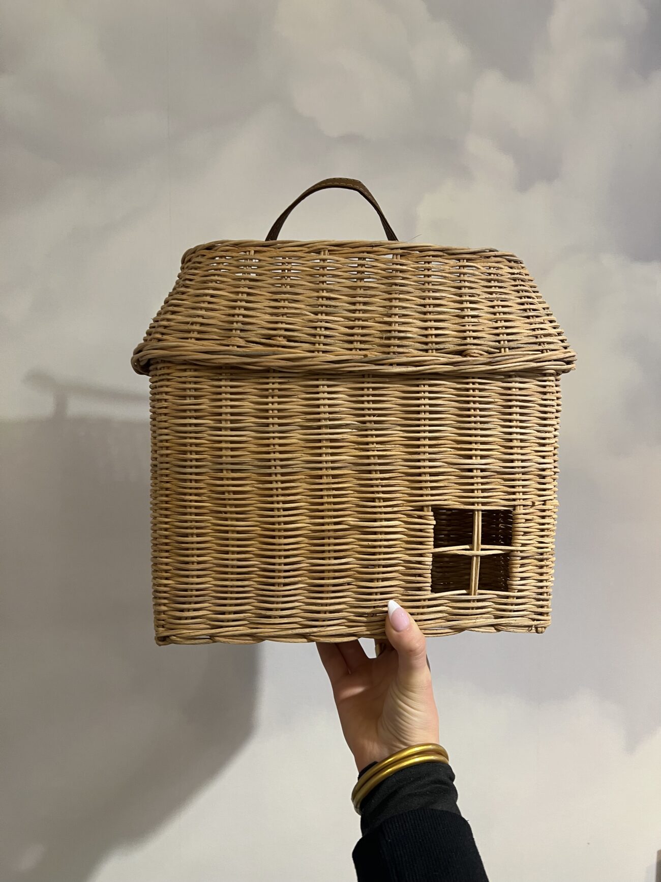 Panier grande maison en rotin