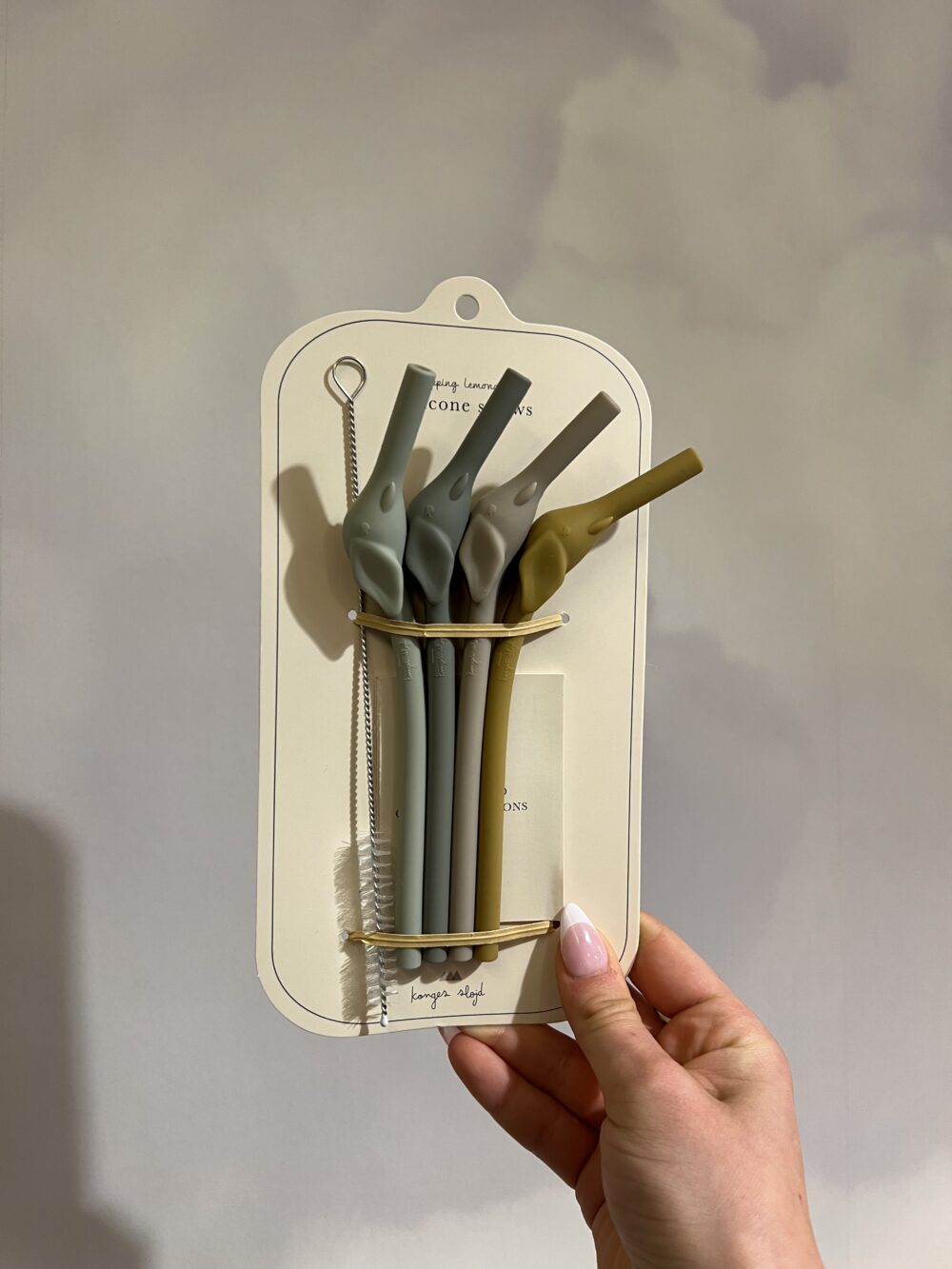 Lot de 4 pailles en silicone éléphant