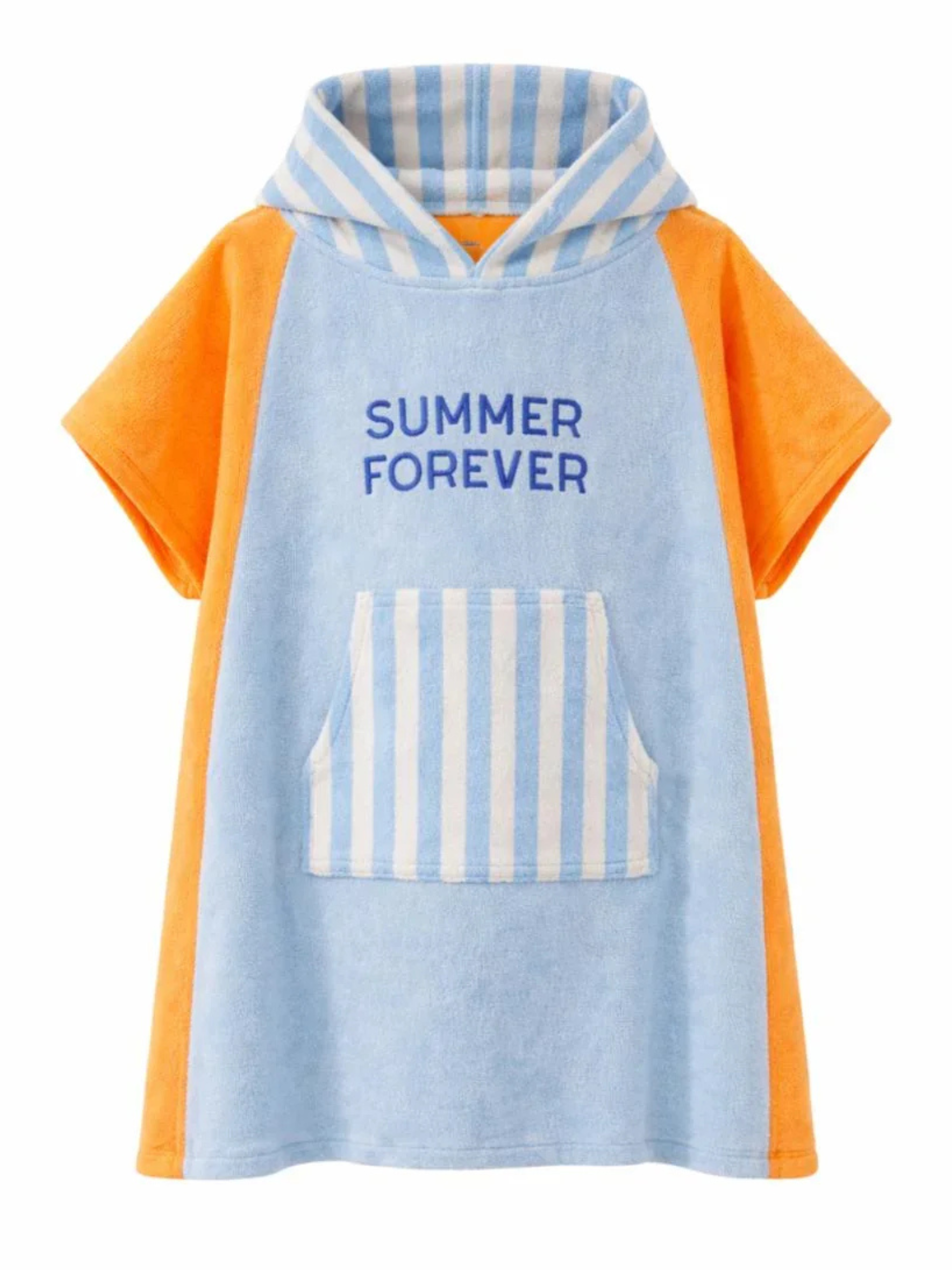 Poncho éponge Orange & Bleu – Image 2
