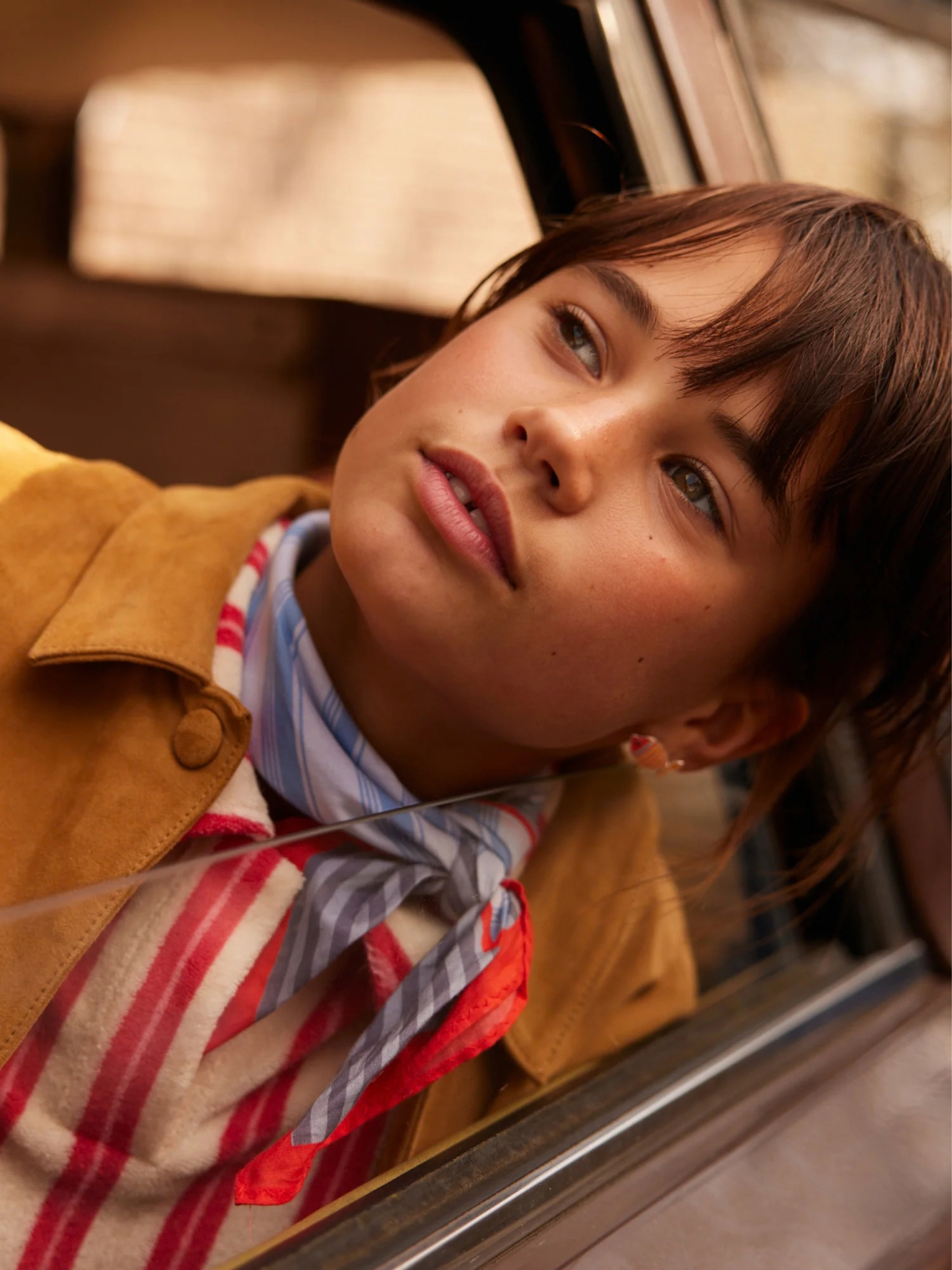 Foulard Rayures - Bleu & Orange – Image 3