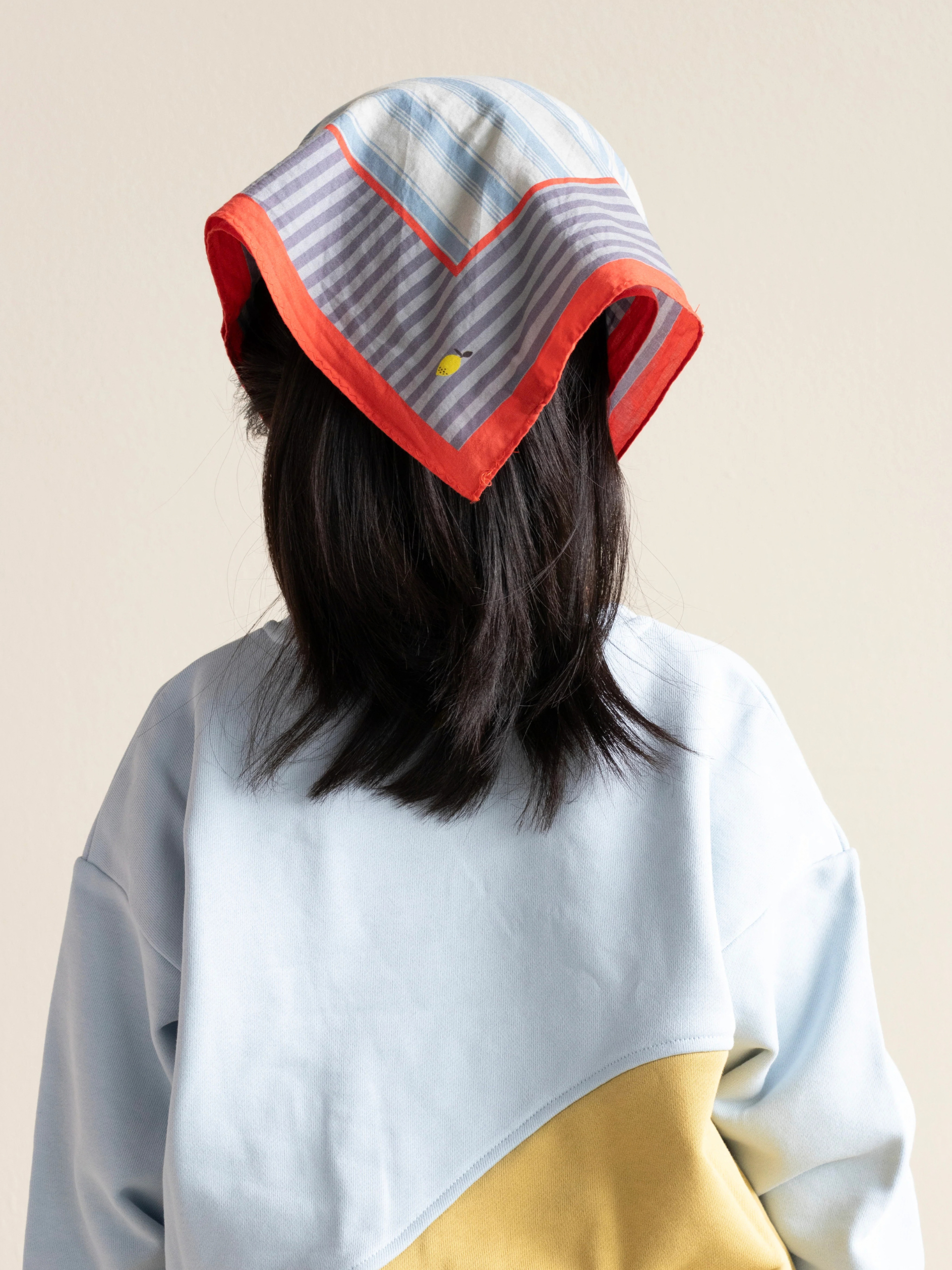 Foulard Rayures - Bleu & Orange – Image 4