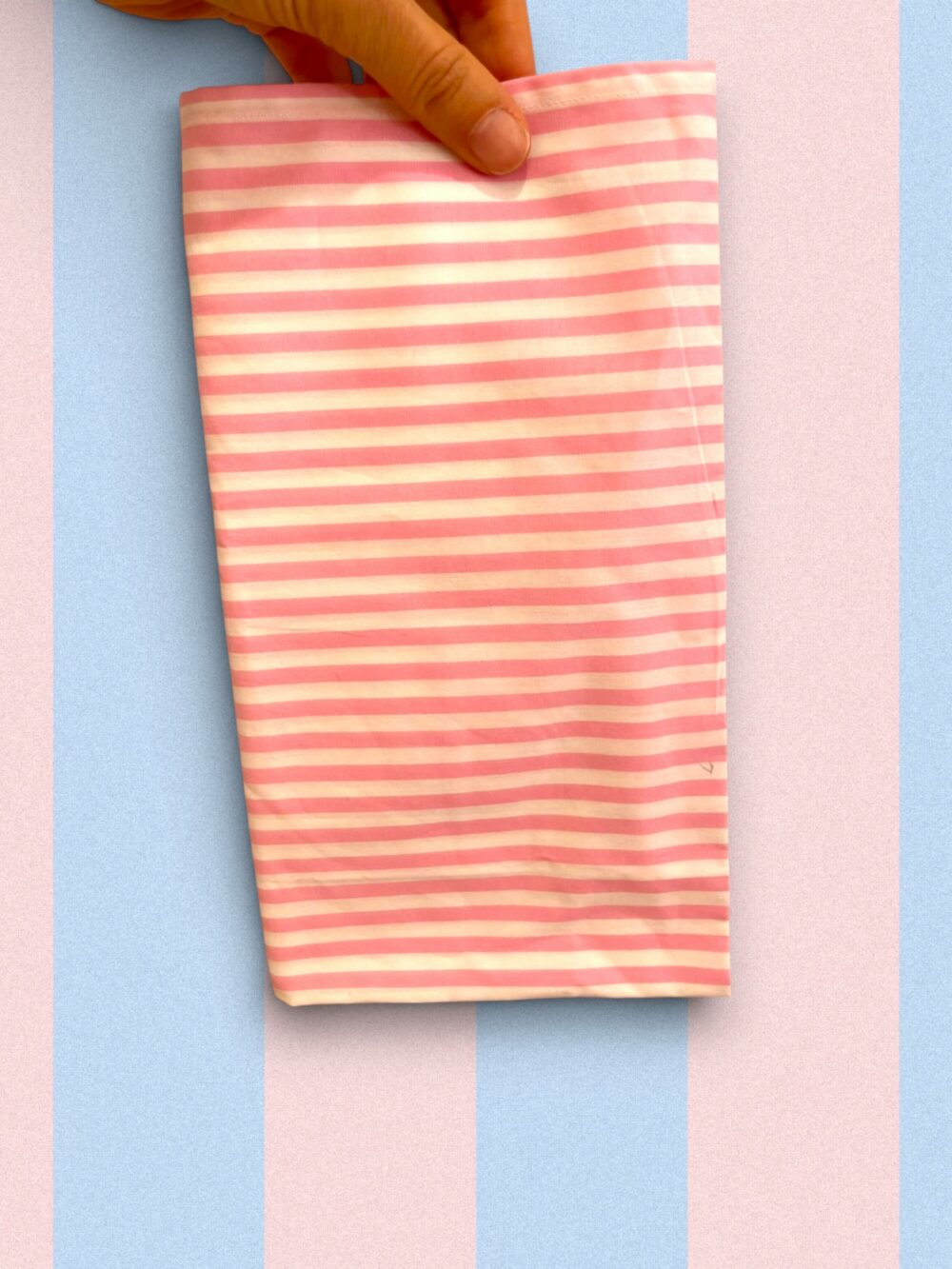 Foulard Rayures - Rose & Blanc